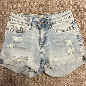 ripped jean shorts